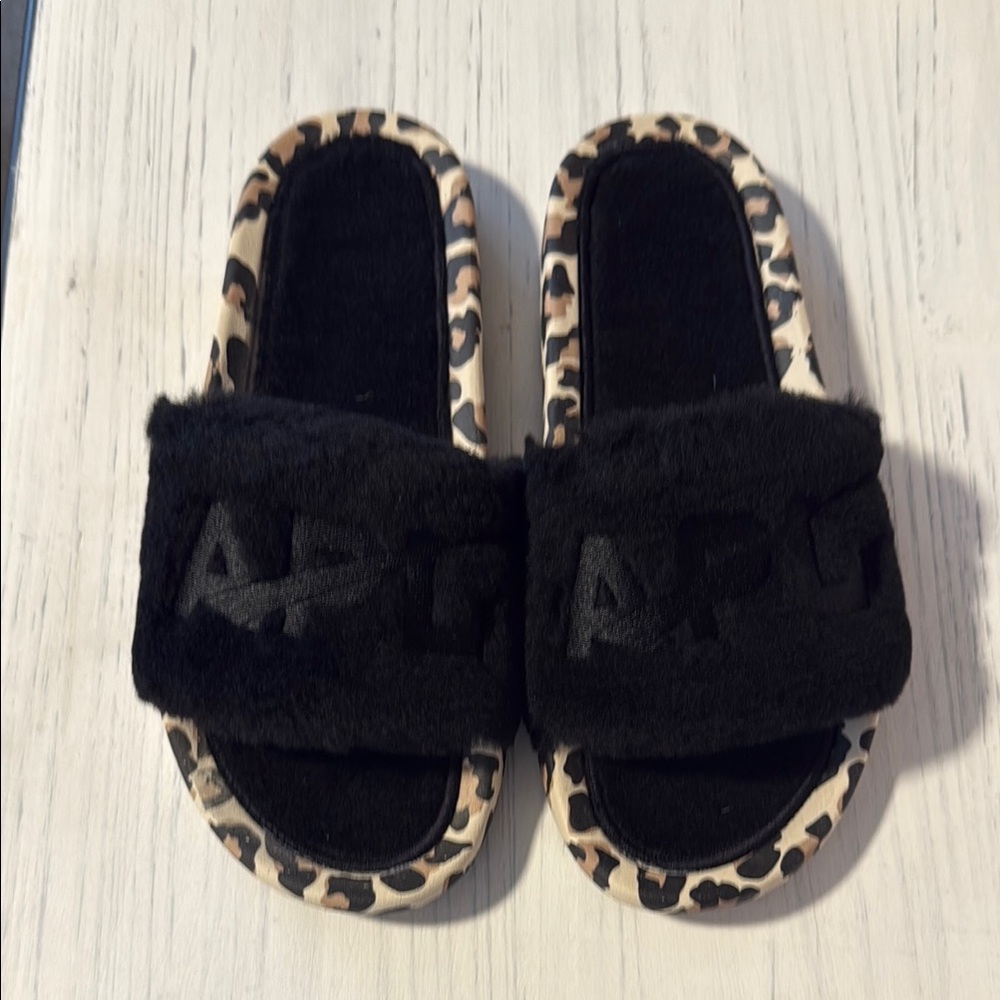 Leopard Print Kids Slippers